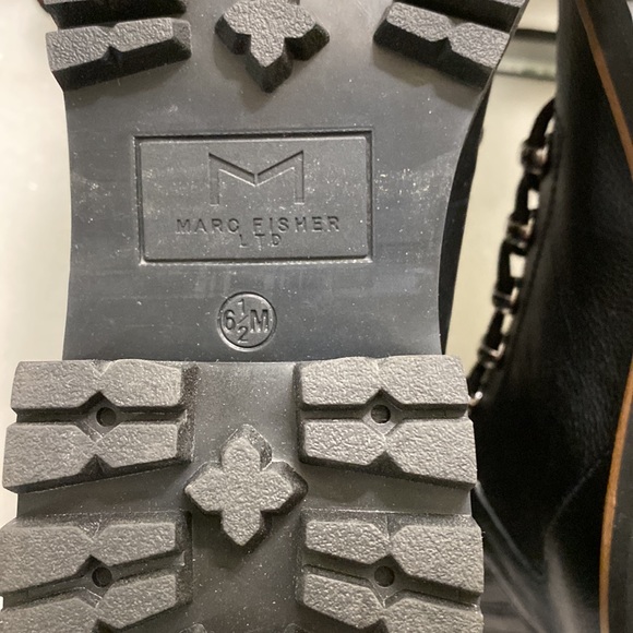 NEW- Marc Fisher Izzie Genuine Shearling Lace-Up Boot - NWT - Picture 6 of 6